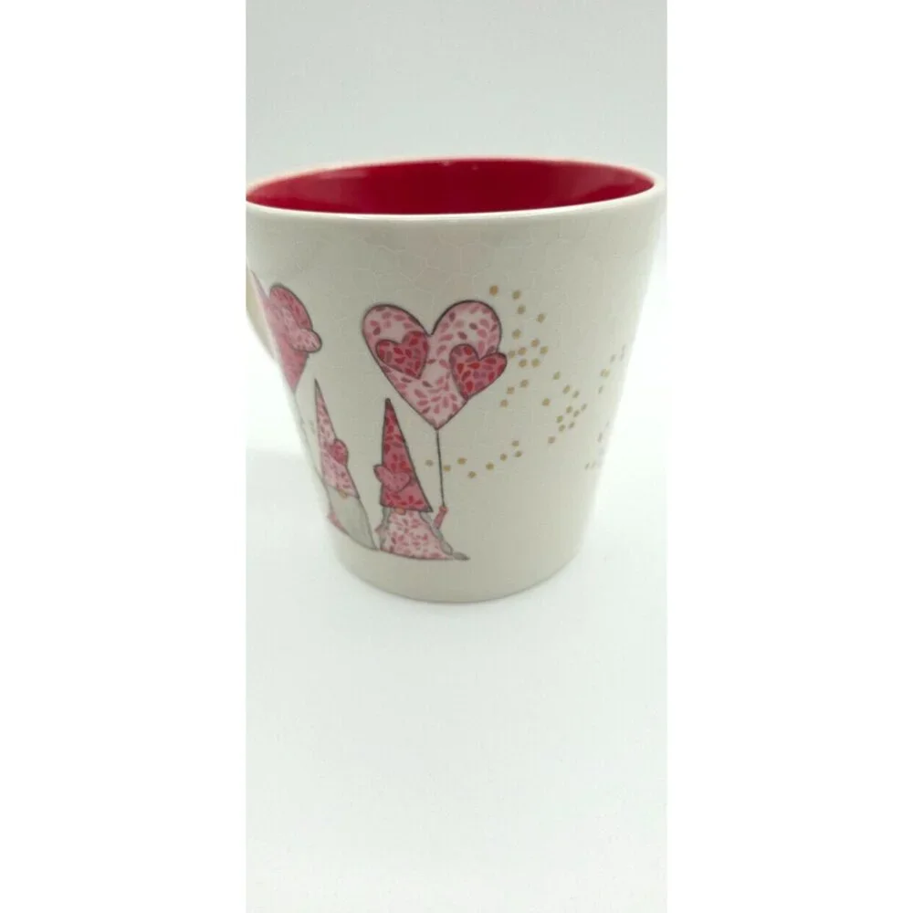 Whimsical Gnome Love Heart Coffee Mug With Romantic Valentines Design - Picture 6 of 7